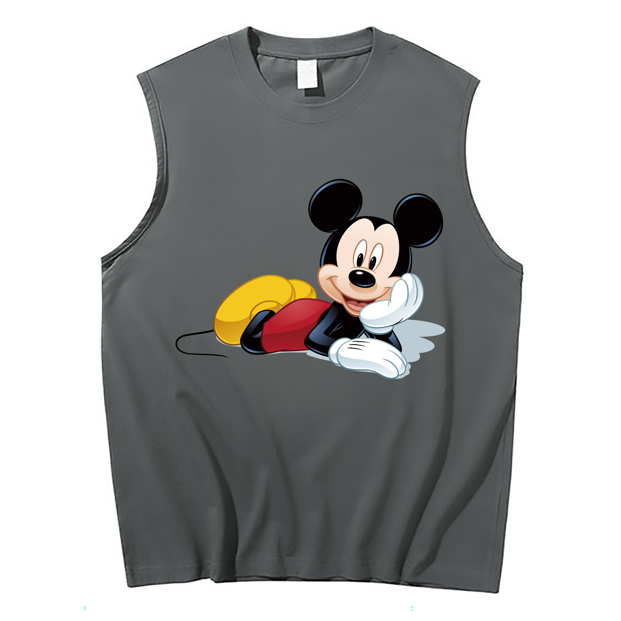ミッキーマウス Mickey Mouse コットン100％タンクトップ（フロントプリント）